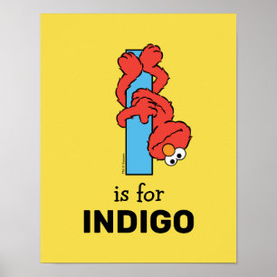 Poster Elmo Alphabet   I Bleu