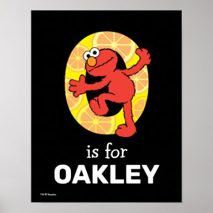 Poster Elmo Alphabet   O orange