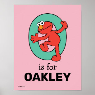 Poster Elmo Alphabet   O Teal