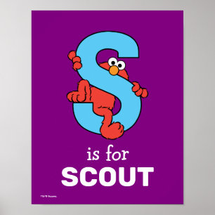 Poster Elmo Alphabet   S Bleu