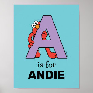 Poster Elmo Alphabet   Violet