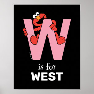 Poster Elmo Alphabet   W rose