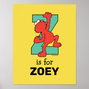 Poster Elmo Alphabet Z Sarcelle