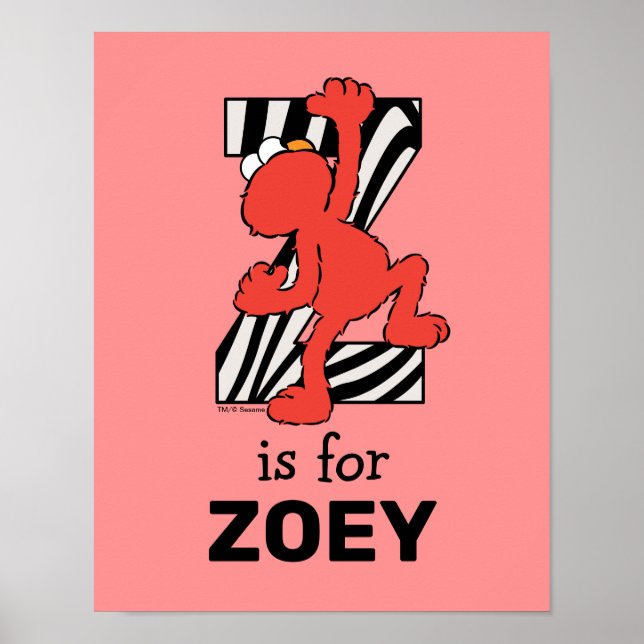 Poster Elmo Alphabet | Z Zebra (Devant)