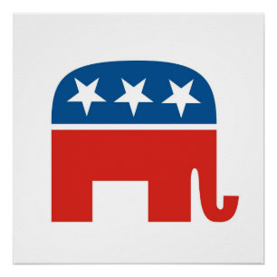 Poster elphant du parti républicain américain
