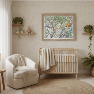 Poster Elsa Beskow vintage Jardin Enchanté 