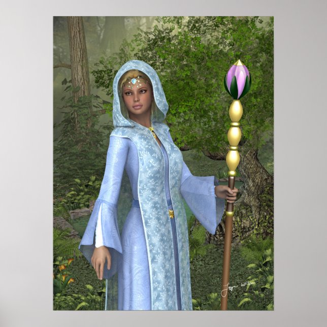 Poster Elven Maiden Imaginaire Art Imprimer (Devant)