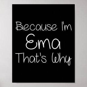 Poster Ema Funny Personnalisé Anniversaire Femmes Nom ID