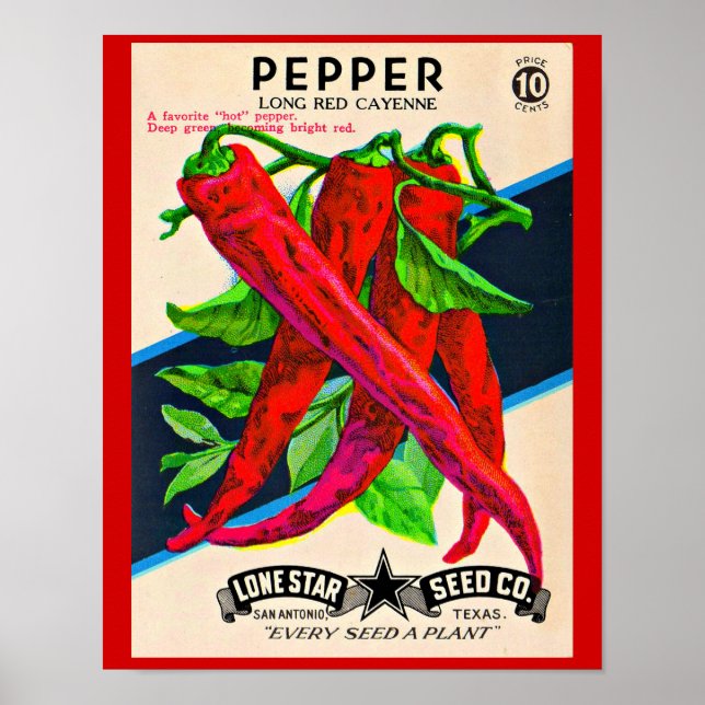 Poster Emballage de graines dans les années 1950 (Devant)