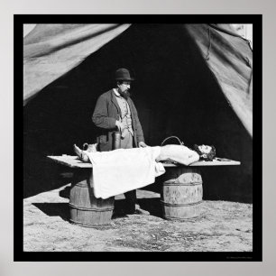 Poster Embalming Surgeon at Work 1864