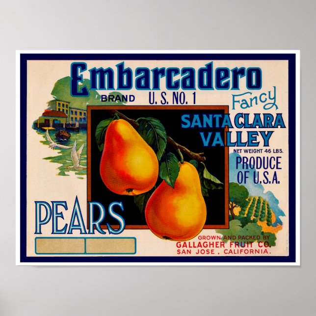 Poster Embarcadero Fancy Père Noël Clara Pears (Devant)