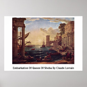 Poster Embarquement de la Reine de Sheba par Claude