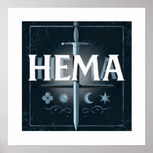 Emblème d'épée médiévale HEMA – Style Graffiti Ble