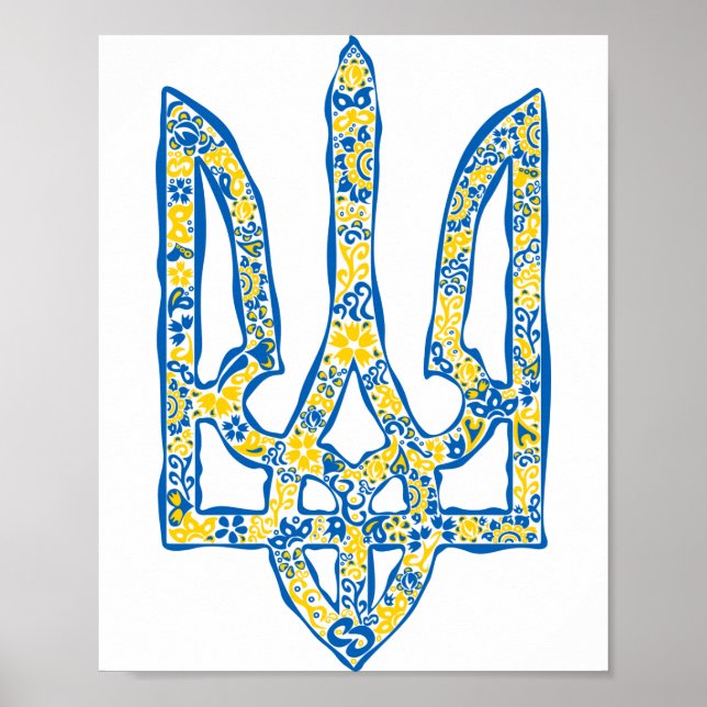 Poster Emblème national de l'Ukraine (Devant)