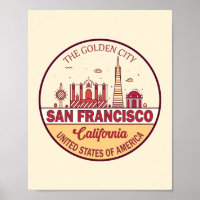 Emblème Skyline de San Francisco California City