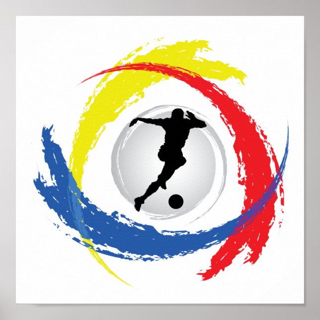 Poster Emblème Tricolor de Football (Devant)