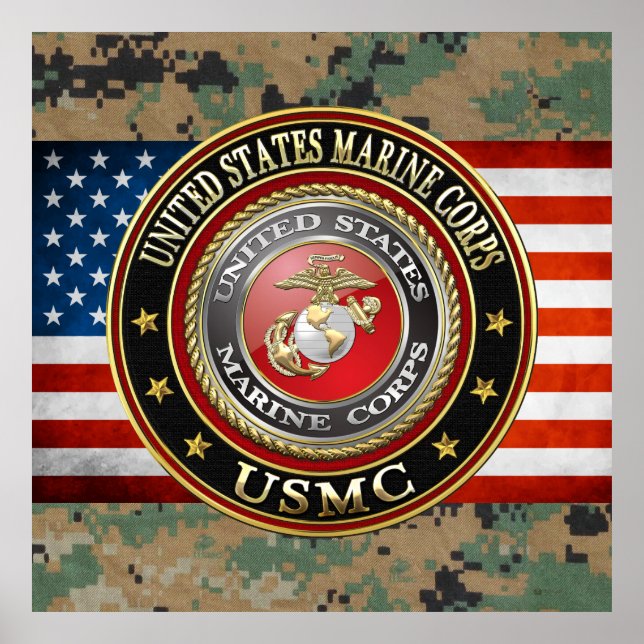 Poster Emblème USMC [Edition spéciale] [3D] (Devant)