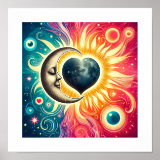 Poster Embrace cosmique : le coeur de l'univers