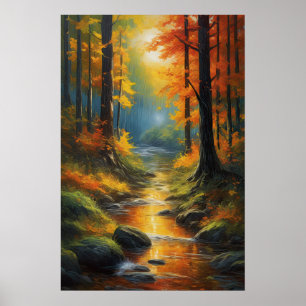 Poster Embrace d'automne, Forêt luxuriante