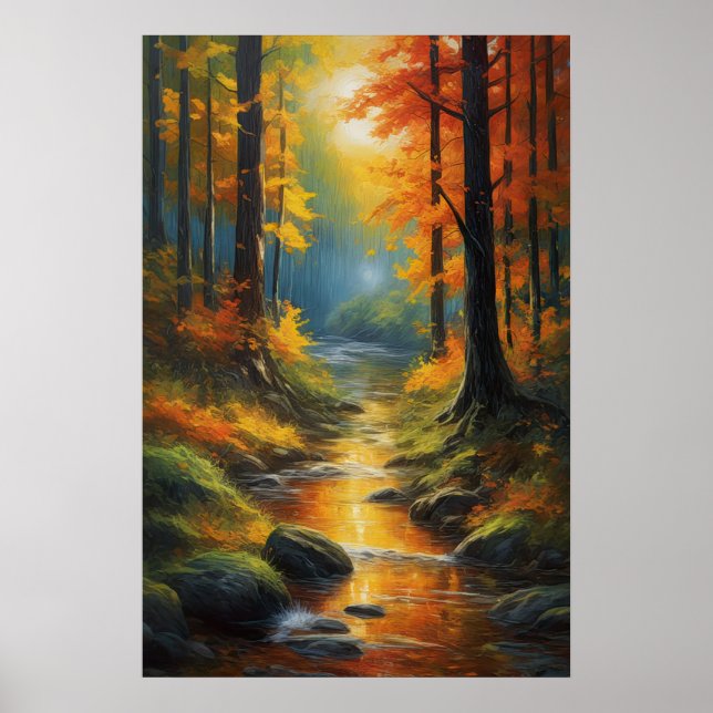 Poster Embrace d'automne, Forêt luxuriante (Devant)