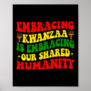 Poster Embracer Kwanzaa Est Notre Humanité Commune Africa