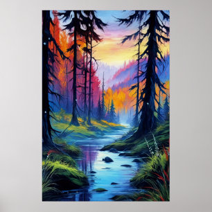 Poster Embrasse de l'automne, couleurs vibrantes