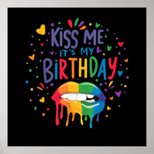 Poster Embrasse-moi c'est mon anniversaire