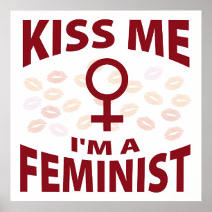 Poster Embrasse-moi Je suis féministe