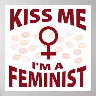 Poster Embrasse-moi Je suis féministe