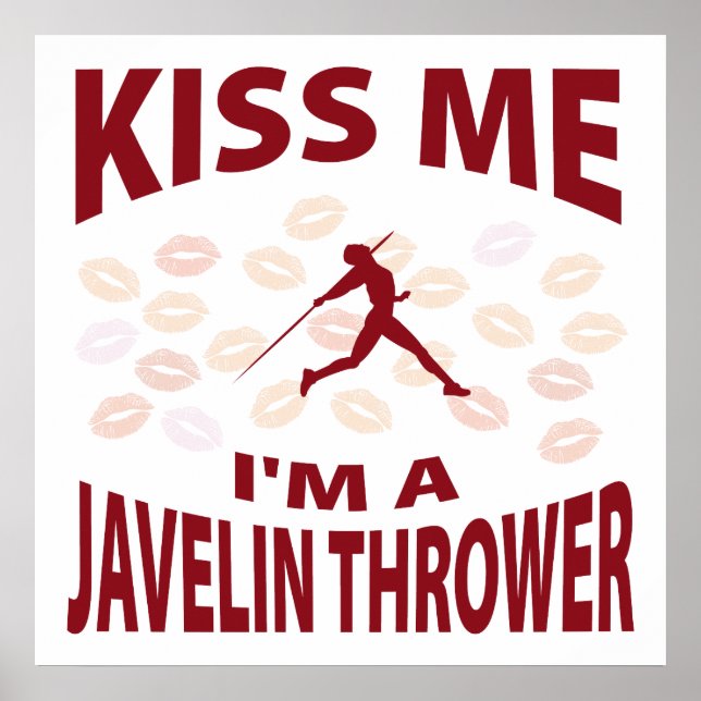 Poster Embrasse-moi Je suis un Javelin Thrower (Devant)
