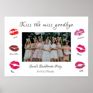 Poster embrasser la miss au revoir enterrement de vie de