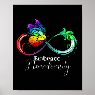 Poster Embrasser la neurodiversité Arc-en-ciel infini pap