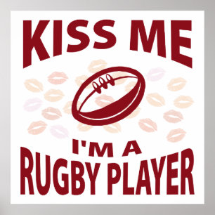 Poster Embrassez-moi que je suis un joueur de rugby