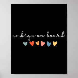 Poster Embryon à bord Cœur Transfert de jour de FIV Ferti