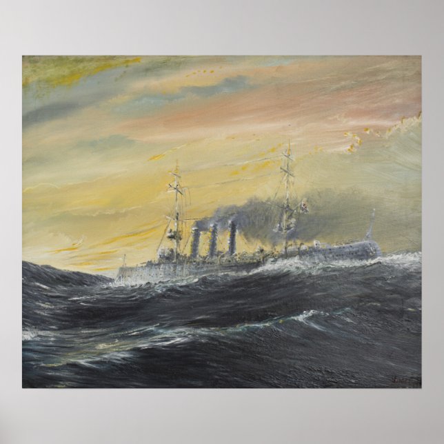 Poster Emden surfe les vagues Océan Indien 1914 2011 (Devant)