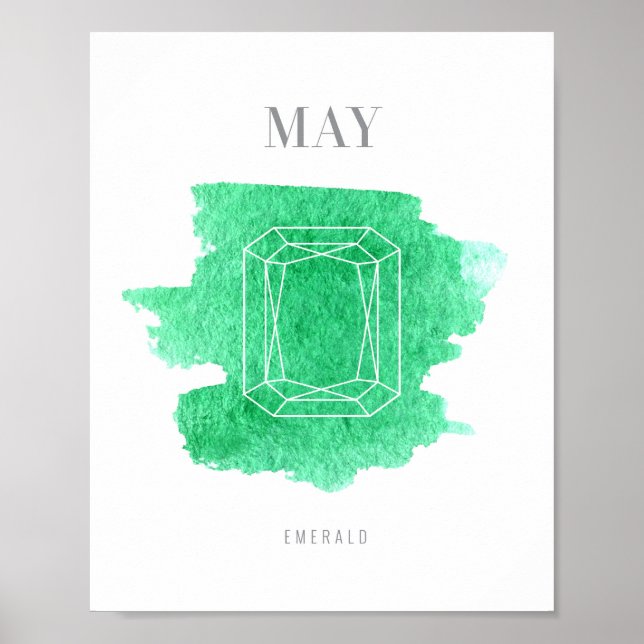 Poster Emerald Birthstone (Devant)