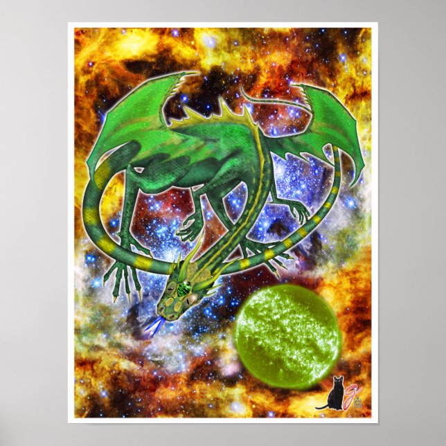 Poster Emerald Cosmic Dragon (Devant)