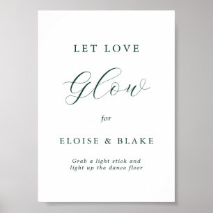 Poster Emerald Green Botanical Vintage Laisser l'amour br