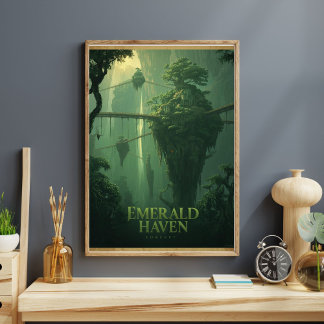 Poster Emerald Haven - Forêt de Fantaisie Suspendue