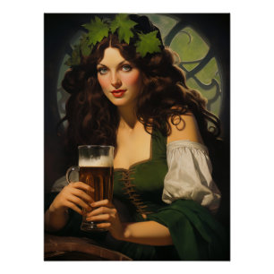 Poster Emerald Heart, Golden Ale   Maiden irlandais médié
