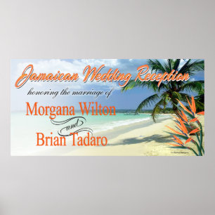 Poster Emerald Waters Jamaican Beach Réception de mariage