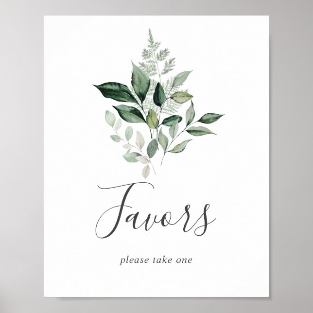Poster Émeraude verte Faveur de mariage (Devant)