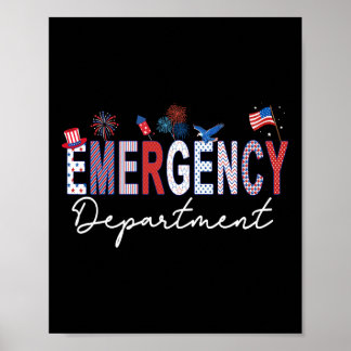 Poster Emergency Department 4th Of July Usa Emergency Roo