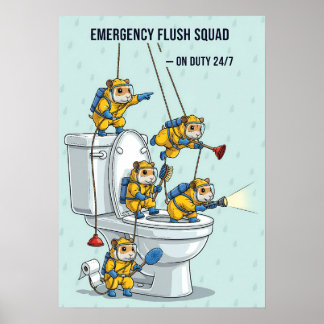 Poster Emergency Flush Squad