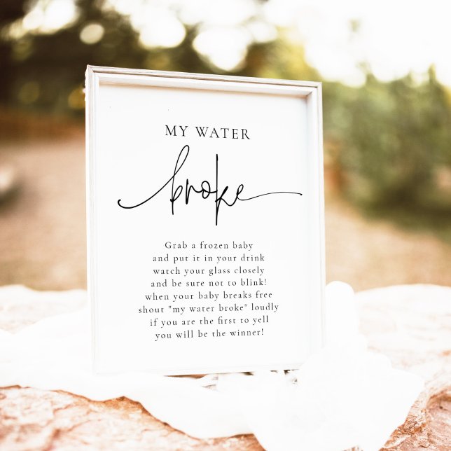 Poster EMERY My Water Broke Baby shower Jeu (Créateur téléchargé)
