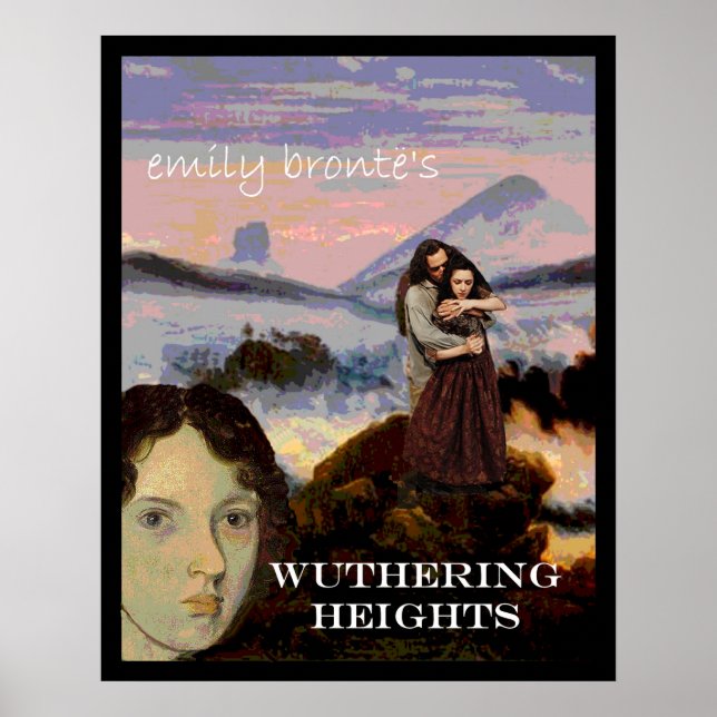 Poster Emily Bronte avec Heathcliff et Cathy (Devant)