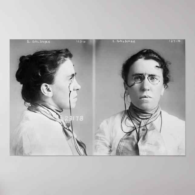 Poster Emma Goldman Mugshot (Devant)