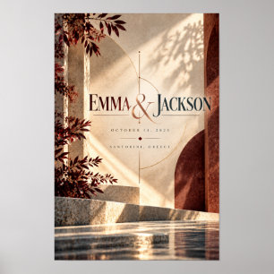 Poster Emma & Jackson Cadeau de mariage personnalisé pour