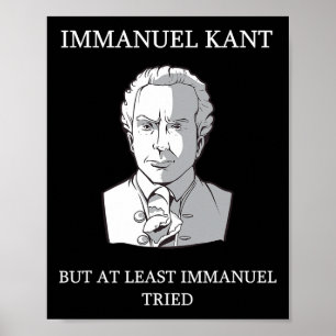 Poster Emmanuel Kant Funny Philosophie Dire Don
