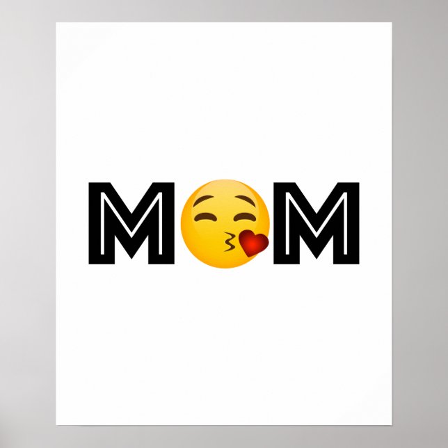 Poster Emoji Maman Fête des Mères Drôle (Devant)